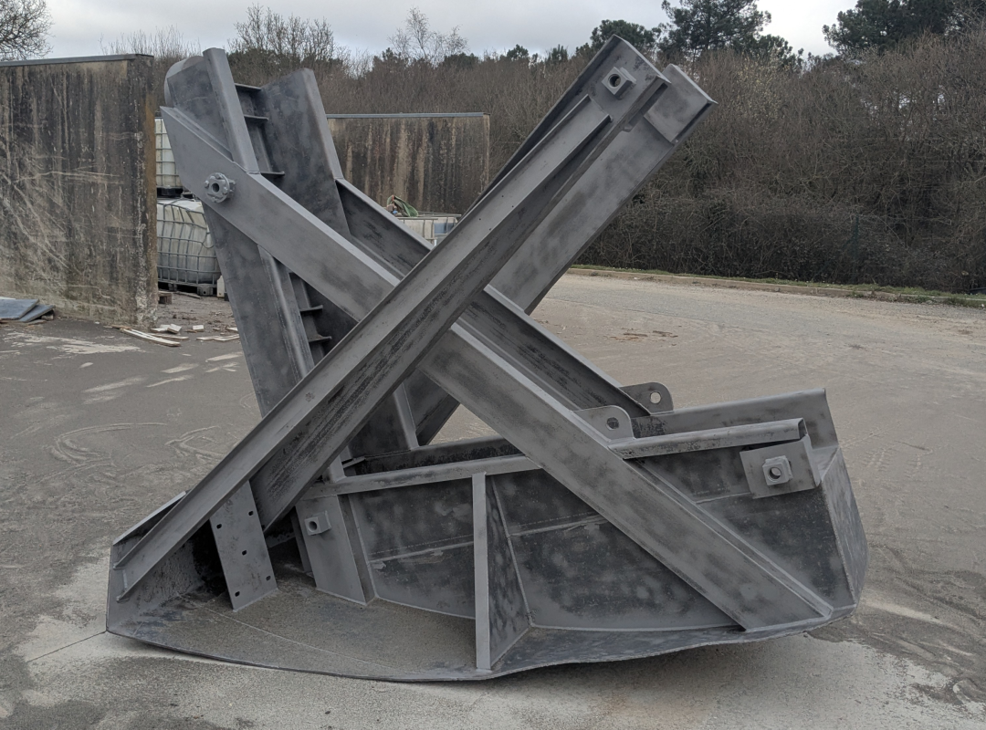 Structure métallique après aérogommage